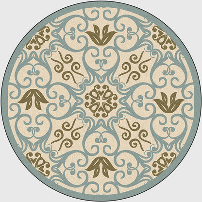 Moroccan Bedroom Area Rug Multicolor Scrolling Pattern Rug Synthetics Non-Slip Washable Pet Friendly Indoor Carpet Yellow-Green Clearhalo 'Area Rug' 'Moroccan' 'Rugs' Rug' 2058695