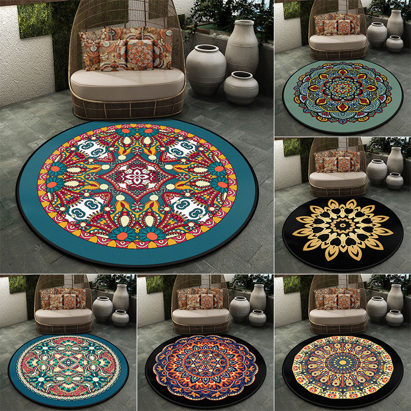 Moroccan Symmetric Patterned Rug Multi Color Polyester Carpet Machine Washable Non-Slip Pet Friendly Rug for Living Room Clearhalo 'Area Rug' 'Moroccan' 'Rugs' Rug' 2058696