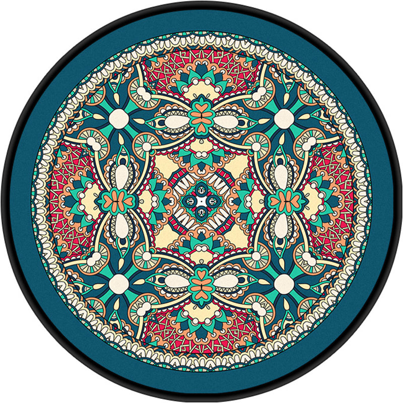 Moroccan Symmetric Patterned Rug Multi Color Polyester Carpet Machine Washable Non-Slip Pet Friendly Rug for Living Room Clearhalo 'Area Rug' 'Moroccan' 'Rugs' Rug' 2058700