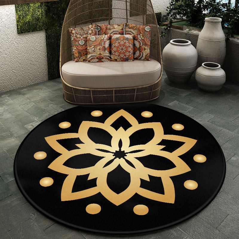 Moroccan Symmetric Patterned Rug Multi Color Polyester Carpet Machine Washable Non-Slip Pet Friendly Rug for Living Room Yellow Clearhalo 'Area Rug' 'Moroccan' 'Rugs' Rug' 2058707