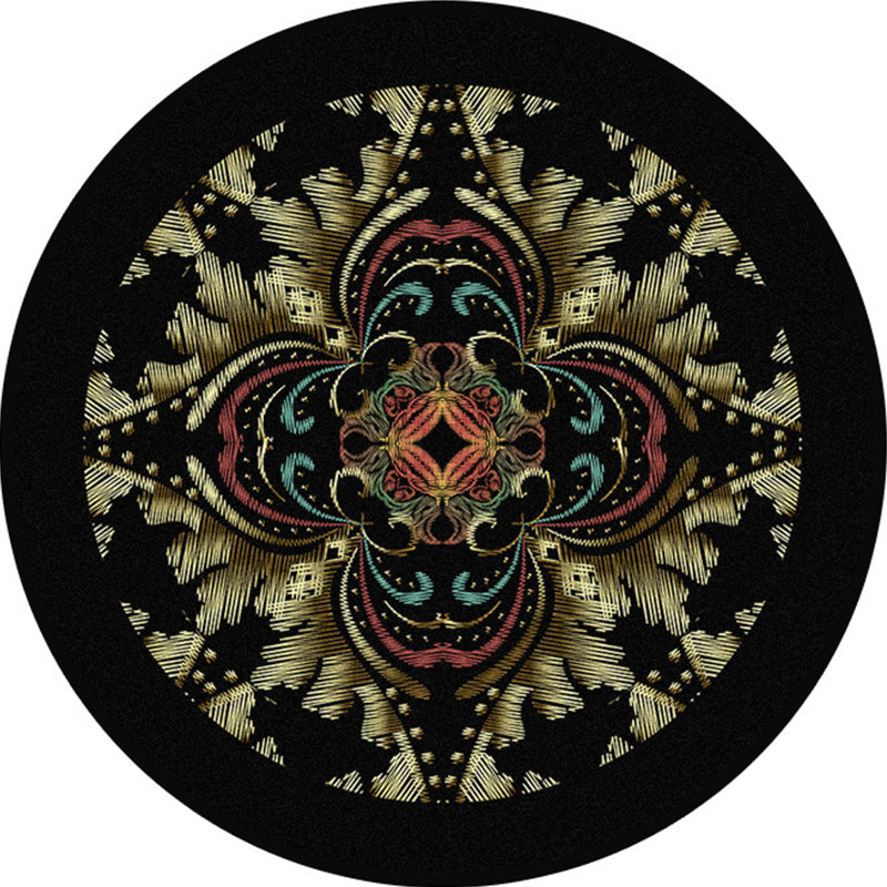 Multi Colored Flower Rug Polypropylene Moroccan Carpet Anti-Slip Backing Washable Stain Resistant Rug for Bedroom Clearhalo 'Area Rug' 'Moroccan' 'Rugs' Rug' 2058713