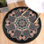 Turkish Blooming Flower Rug Multicolored Polypropylene Rug Machine Washable Pet Friendly Non-Slip Backing Area Rug for Door Black-Red Clearhalo 'Area Rug' 'Moroccan' 'Rugs' Rug' 2058724
