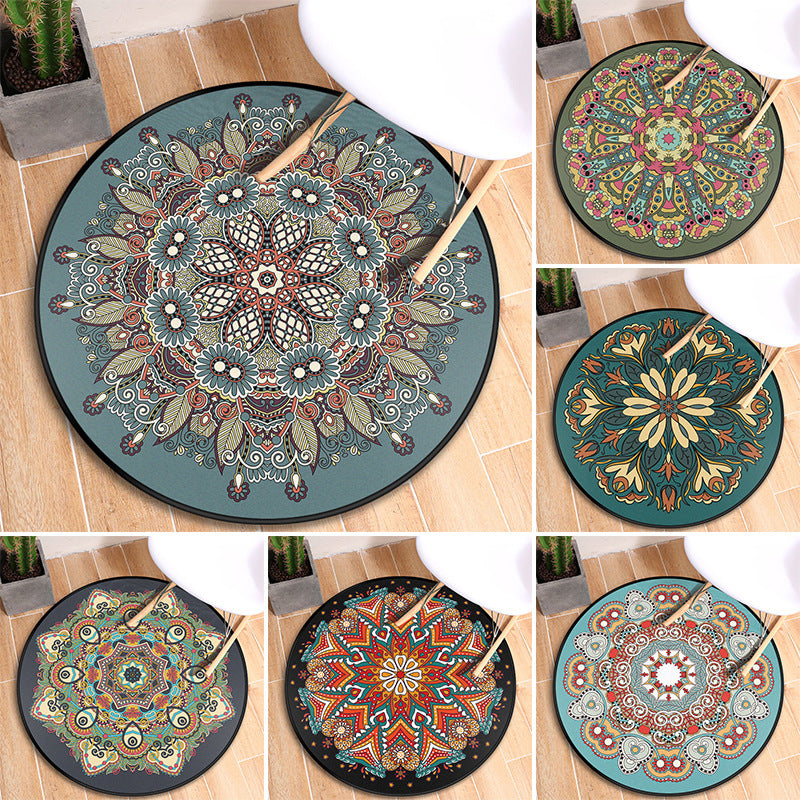 Tribal Mandala Indoor Rug Multi Color Moroccan Carpet Synthetics Anti-Slip Stain Resistant Pet Friendly Rug for Room Clearhalo 'Area Rug' 'Moroccan' 'Rugs' Rug' 2058733