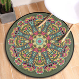 Tribal Mandala Indoor Rug Multi Color Moroccan Carpet Synthetics Anti-Slip Stain Resistant Pet Friendly Rug for Room Green-Pink Clearhalo 'Area Rug' 'Moroccan' 'Rugs' Rug' 2058739