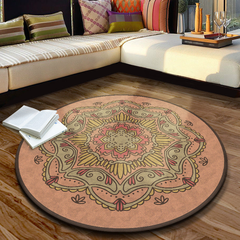 Chic Floral Pattern Area Rug Multicolored Moroccan Carpet Synthetics Washable Anti-Slip Backing Stain Resistant Rug for Front Door Clearhalo 'Area Rug' 'Moroccan' 'Rugs' Rug' 2058752