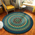 Chic Floral Pattern Area Rug Multicolored Moroccan Carpet Synthetics Washable Anti-Slip Backing Stain Resistant Rug for Front Door Light Green 3'11" x 3'11" Clearhalo 'Area Rug' 'Moroccan' 'Rugs' Rug' 2058800