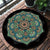 Chic Floral Pattern Area Rug Multicolored Moroccan Carpet Synthetics Washable Anti-Slip Backing Stain Resistant Rug for Front Door Army Green 3'11" x 3'11" Clearhalo 'Area Rug' 'Moroccan' 'Rugs' Rug' 2058805