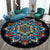 Bohemian Living Room Rug Multicolor Mandala Rug Polyester Stain Resistant Washable Anti-Slip Backing Rug for Hall Sky Blue Clearhalo 'Area Rug' 'Moroccan' 'Rugs' Rug' 2058815