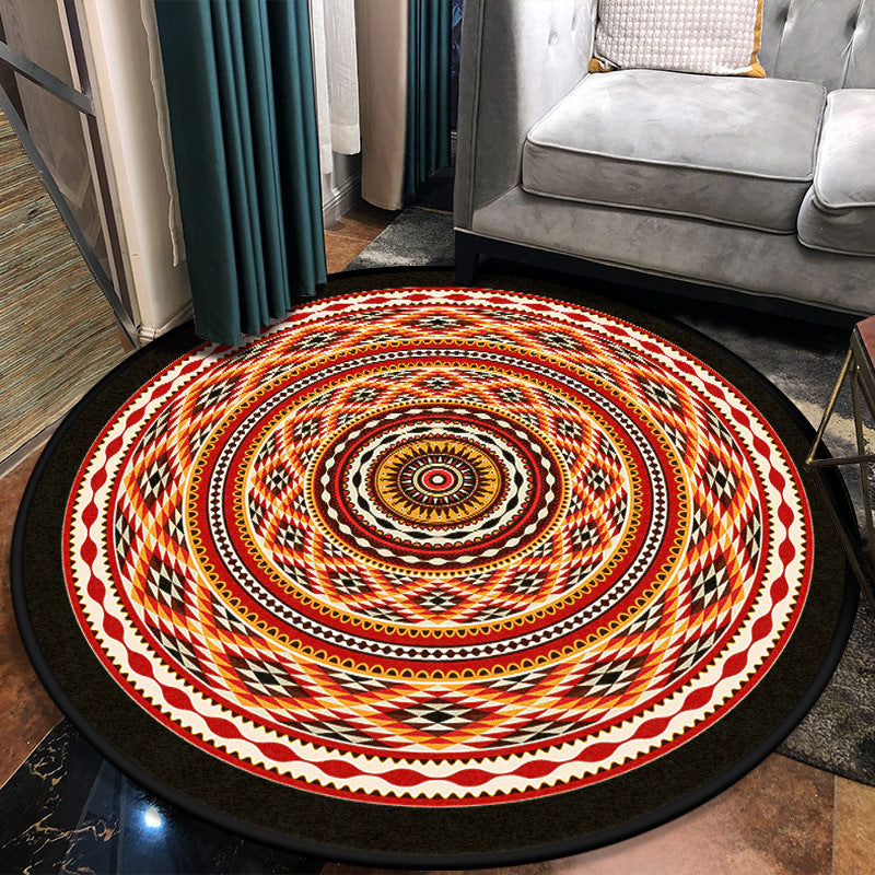 Multi Colored Moroccan Area Rug Synthetics Seamless Geometric Shapes Rug 356 Carpet for Living Room Golden Clearhalo 'Area Rug' 'Moroccan' 'Rugs' Rug' 2058838
