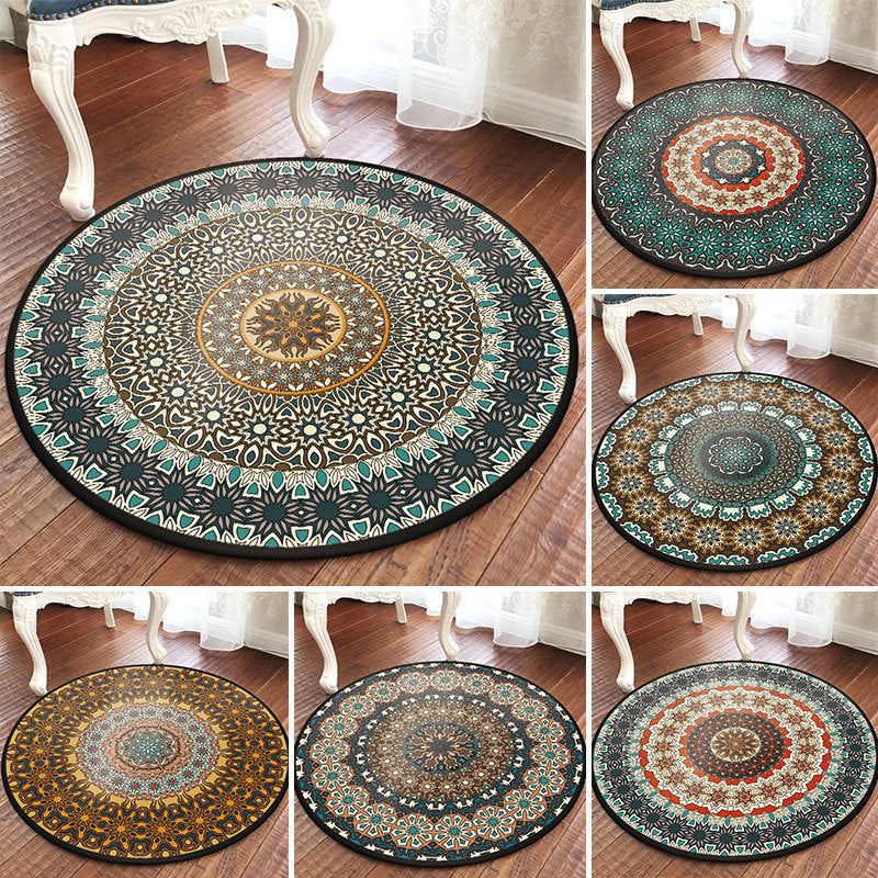Traditional Multi Color Moroccan Rug Polypropylene Mandala Area Carpet Anti-Slip Machine Washable Stain Resistant Rug for Rome Clearhalo 'Area Rug' 'Moroccan' 'Rugs' Rug' 2058861