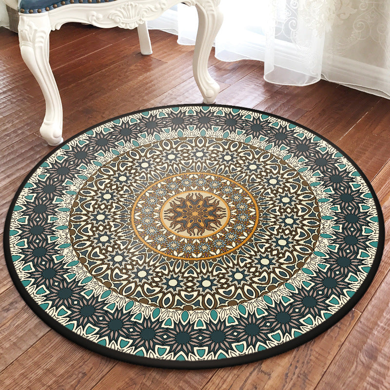 Traditional Multi Color Moroccan Rug Polypropylene Mandala Area Carpet Anti-Slip Machine Washable Stain Resistant Rug for Rome Light Brown Clearhalo 'Area Rug' 'Moroccan' 'Rugs' Rug' 2058869