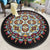 Colorful Mandala Rug Polyester Turkish Indoor Rug Anti-Slip Backing Machine Washable Pet Friendly Carpet for Sitting Room Light Blue Clearhalo 'Area Rug' 'Moroccan' 'Rugs' Rug' 2058871