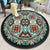 Colorful Mandala Rug Polyester Turkish Indoor Rug Anti-Slip Backing Machine Washable Pet Friendly Carpet for Sitting Room Blue Clearhalo 'Area Rug' 'Moroccan' 'Rugs' Rug' 2058877