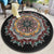 Colorful Mandala Rug Polyester Turkish Indoor Rug Anti-Slip Backing Machine Washable Pet Friendly Carpet for Sitting Room Dark Red Clearhalo 'Area Rug' 'Moroccan' 'Rugs' Rug' 2058879