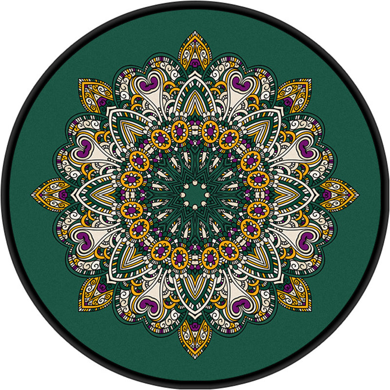 Turkish Mandala Rug Multicolored Synthetics Rug Washable Pet Friendly Anti-Slip Backing Area Rug for Great Room Clearhalo 'Area Rug' 'Moroccan' 'Rugs' Rug' 2058947