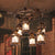 6-Light Clear Glass Hanging Chandelier Industrial Antique Brass Wagon Wheel Dining Room Pendant Light Fixture Antique Brass Clearhalo 'Cast Iron' 'Ceiling Lights' 'Chandeliers' 'Industrial Chandeliers' 'Industrial' 'Metal' 'Middle Century Chandeliers' 'Rustic Chandeliers' 'Tiffany' Lighting' 205894