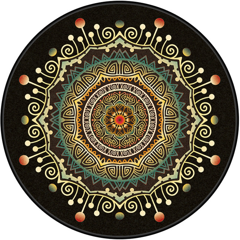 Persian Bedroom Rug Multi-Color Tribal Flower Rug Polyester Stain Resistant Anti-Slip Backing Washable Area Carpet Clearhalo 'Area Rug' 'Moroccan' 'Rugs' Rug' 2058990