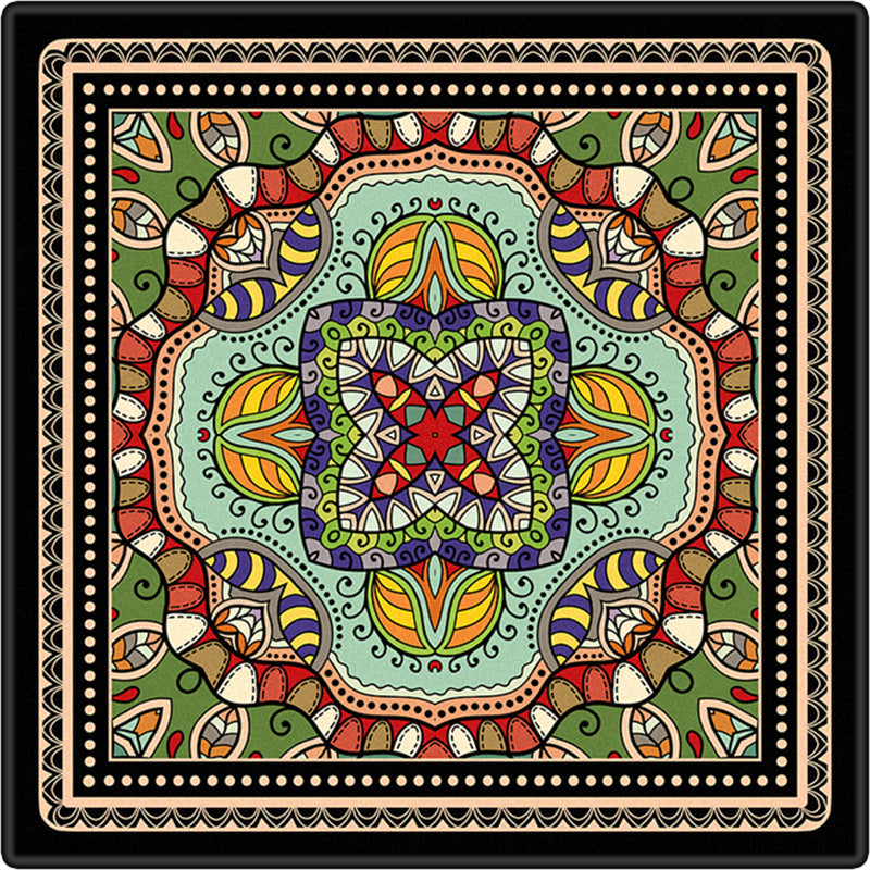 Trendy Symmetric Floral Rug Multi Colored Moroccan Style Carpet Synthetics Rug for Room Clearhalo 'Area Rug' 'Moroccan' 'Rugs' Rug' 2059078