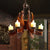 Cylinder Living Room Pendant Chandelier Rustic Style Marble 4 Lights Brown Hanging Fixture with Wood Brown Clearhalo 'Cast Iron' 'Ceiling Lights' 'Chandeliers' 'Industrial Chandeliers' 'Industrial' 'Metal' 'Middle Century Chandeliers' 'Rustic Chandeliers' 'Tiffany' Lighting' 205907