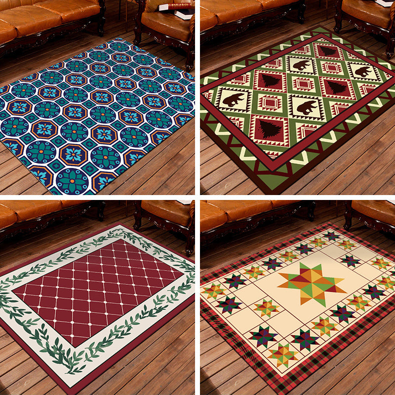 Nostalgic Persian Rug Multi Colored Trellis Carpet Non-Slip Washable Pet Friendly Rug for Living Room Clearhalo 'Area Rug' 'Moroccan' 'Rugs' Rug' 2059128