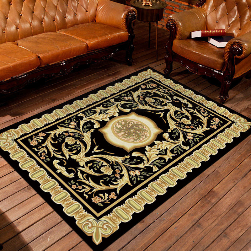 Nostalgic Persian Rug Multi Colored Trellis Carpet Non-Slip Washable Pet Friendly Rug for Living Room Gold Clearhalo 'Area Rug' 'Moroccan' 'Rugs' Rug' 2059134
