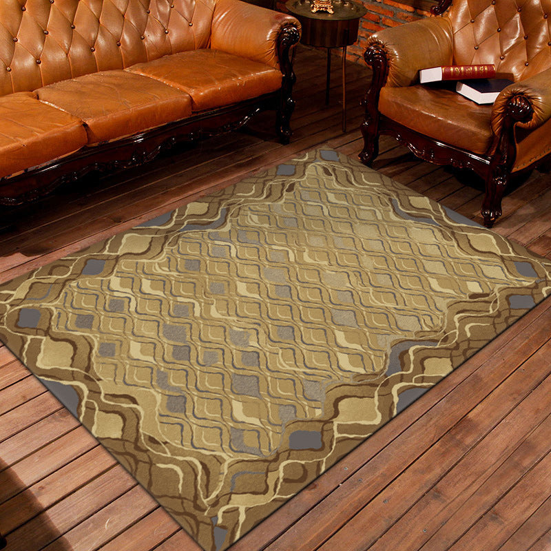 Nostalgic Persian Rug Multi Colored Trellis Carpet Non-Slip Washable Pet Friendly Rug for Living Room Brown Clearhalo 'Area Rug' 'Moroccan' 'Rugs' Rug' 2059136