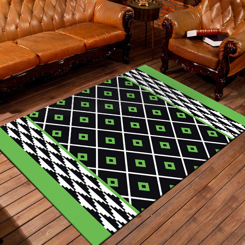 Nostalgic Persian Rug Multi Colored Trellis Carpet Non-Slip Washable Pet Friendly Rug for Living Room Fluorescent Green Clearhalo 'Area Rug' 'Moroccan' 'Rugs' Rug' 2059139