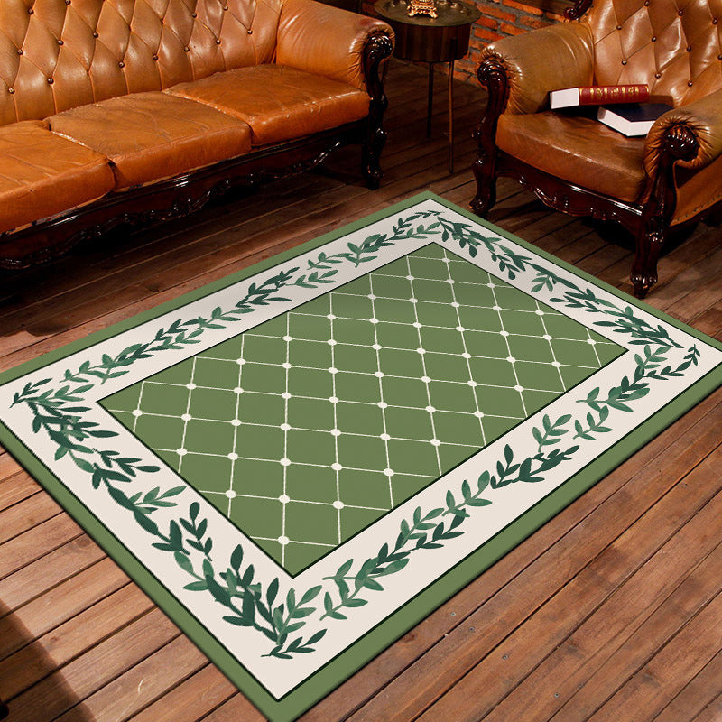 Nostalgic Persian Rug Multi Colored Trellis Carpet Non-Slip Washable Pet Friendly Rug for Living Room Green Clearhalo 'Area Rug' 'Moroccan' 'Rugs' Rug' 2059141