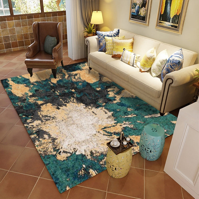 Retro Multicolor Moroccan Rug Synthetics Floral Patterned Rug Anti-Slip Washable Pet Friendly Carpet for Family Room Green Clearhalo 'Area Rug' 'Moroccan' 'Rugs' Rug' 2059153