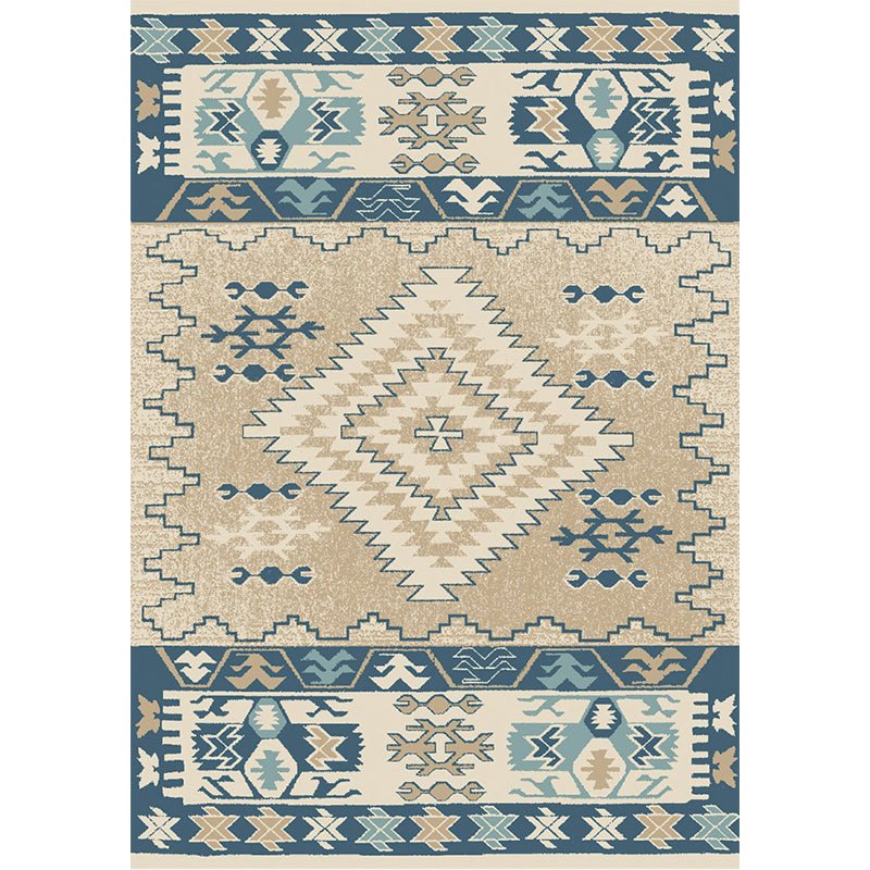 Unusual Rhombus Patterned Rug Multi-Color Moroccan Rug Polyester Pet Friendly Stain Resistant Non-Slip Carpet for Great Room Gray Blue Clearhalo 'Area Rug' 'Moroccan' 'Rugs' Rug' 2059165