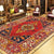 Persian Living Room Rug Multi Colored Geometric Carpet Polyester Pet Friendly Stain Resistant Anti-Slip Backing Rug with Braided Trim Red-Blue Clearhalo 'Area Rug' 'Moroccan' 'Rugs' Rug' 2059224
