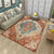 Persian Living Room Rug Multi Colored Geometric Carpet Polyester Pet Friendly Stain Resistant Anti-Slip Backing Rug with Braided Trim Blue-Orange Clearhalo 'Area Rug' 'Moroccan' 'Rugs' Rug' 2059233