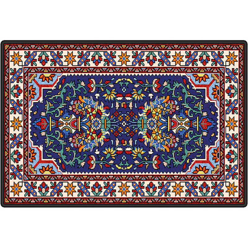 Persian Tribal Patterned Rug Multi-Color Polyester Carpet Stain Resistant Pet Friendly Anti-Slip Backing Rug for Bedroom Clearhalo 'Area Rug' 'Moroccan' 'Rugs' Rug' 2059306
