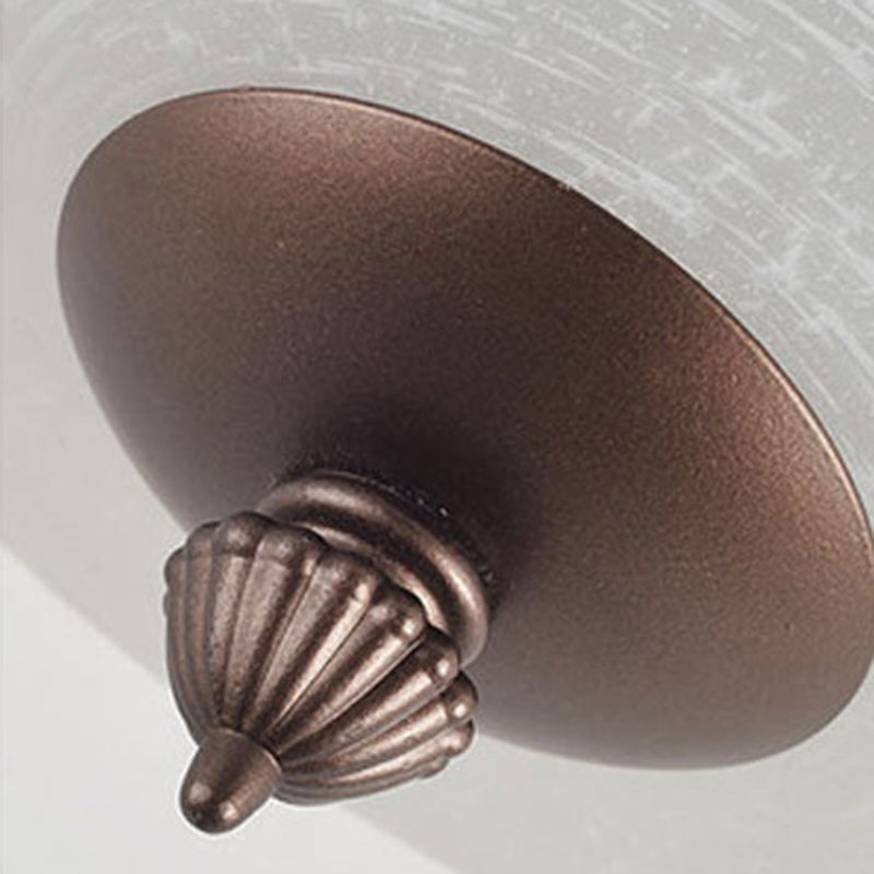 3 Light Chandelier Light with Bowl White Glass Shade Traditional Living Room Ceiling Lamp in Bronze Clearhalo 'Ceiling Lights' 'Chandeliers' Lighting' options 206299