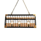 Art Decor Abacus Island Pendant Lighting Metallic 3 Heads Restaurant Ceiling Light Clearhalo 'Ceiling Lights' 'Island Lights' Lighting' 2063787