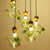 Clear Glass Bulb Shaped Suspension Lighting Rustic 3 Heads Restaurant Planter Multi Lamp Pendant Light 1 Black Round Clearhalo 'Ceiling Lights' 'Close To Ceiling Lights' 'Glass shade' 'Glass' 'Industrial Pendants' 'Industrial' 'Middle Century Pendants' 'Pendant Lights' 'Pendants' 'Tiffany' Lighting' 2063997