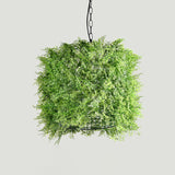 1��Bulb Iron Suspension Lighting Retro Green Dome Restaurant Pendant Ceiling Light with Plant Decor Green 16" Clearhalo 'Ceiling Lights' 'Industrial Pendants' 'Industrial' 'Middle Century Pendants' 'Pendant Lights' 'Pendants' 'Tiffany' Lighting' 2064046_d675e70b-ffd4-4bac-80a4-a901d63dbcb7