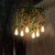 Wheel Iron Chandelier Light Rustic Restaurant Pendant Light Fixture with Plant Decor 6 Green Clearhalo 'Ceiling Lights' 'Chandeliers' 'Industrial Chandeliers' 'Industrial' 'Middle Century Chandeliers' 'Tiffany' Lighting' 2064090