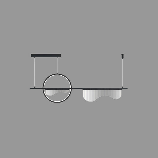 Geometric Shaped Dining Room Island Light Fixture Acrylic Artistic LED Ceiling Pendant Light Clearhalo 'Ceiling Lights' 'Island Lights' Lighting' 2064201