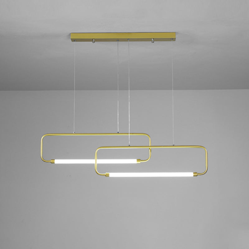 Geometrical Dining Room LED Hanging Light Acrylic Minimalist Island Ceiling Light Clearhalo 'Ceiling Lights' 'Island Lights' Lighting' 2064294