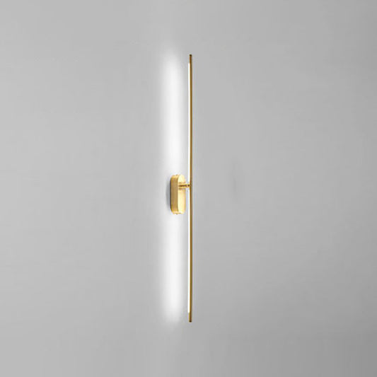Stick Shaped Metal Sconce Lighting Contemporary Gold LED Wall Mounted Lamp for Living Room Clearhalo 'Cast Iron' 'Glass' 'Industrial' 'Modern wall lights' 'Modern' 'Tiffany' 'Traditional wall lights' 'Wall Lamps & Sconces' 'Wall Lights' Lighting' 2064338