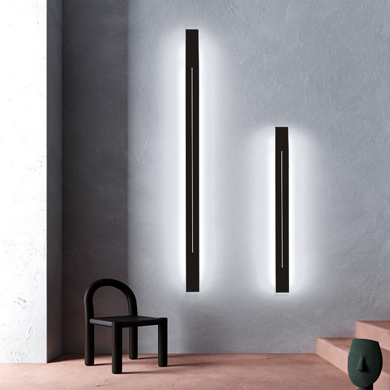 Simplicity Bar Shaped LED Wall Mounted Light Metal Living Room Wall Sconce Lighting Clearhalo 'Modern wall lights' 'Modern' 'Wall Lamps & Sconces' 'Wall Lights' Lighting' 2064351