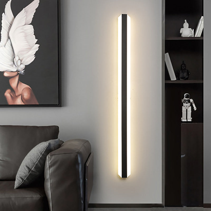 Strip Shaped Bedroom LED Wall Mounted Light Metal Simplicity Wall Sconce Lighting Clearhalo 'Cast Iron' 'Glass' 'Industrial' 'Modern wall lights' 'Modern' 'Tiffany' 'Traditional wall lights' 'Wall Lamps & Sconces' 'Wall Lights' Lighting' 2064361