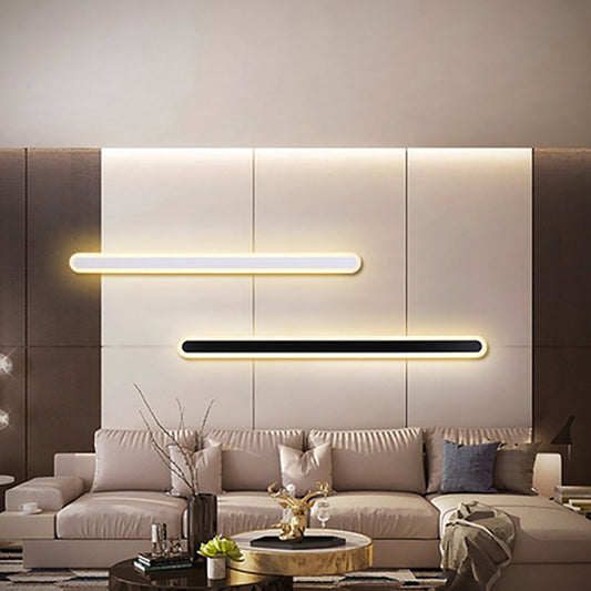 Strip Shaped Bedroom LED Wall Mounted Light Metal Simplicity Wall Sconce Lighting Clearhalo 'Cast Iron' 'Glass' 'Industrial' 'Modern wall lights' 'Modern' 'Tiffany' 'Traditional wall lights' 'Wall Lamps & Sconces' 'Wall Lights' Lighting' 2064362