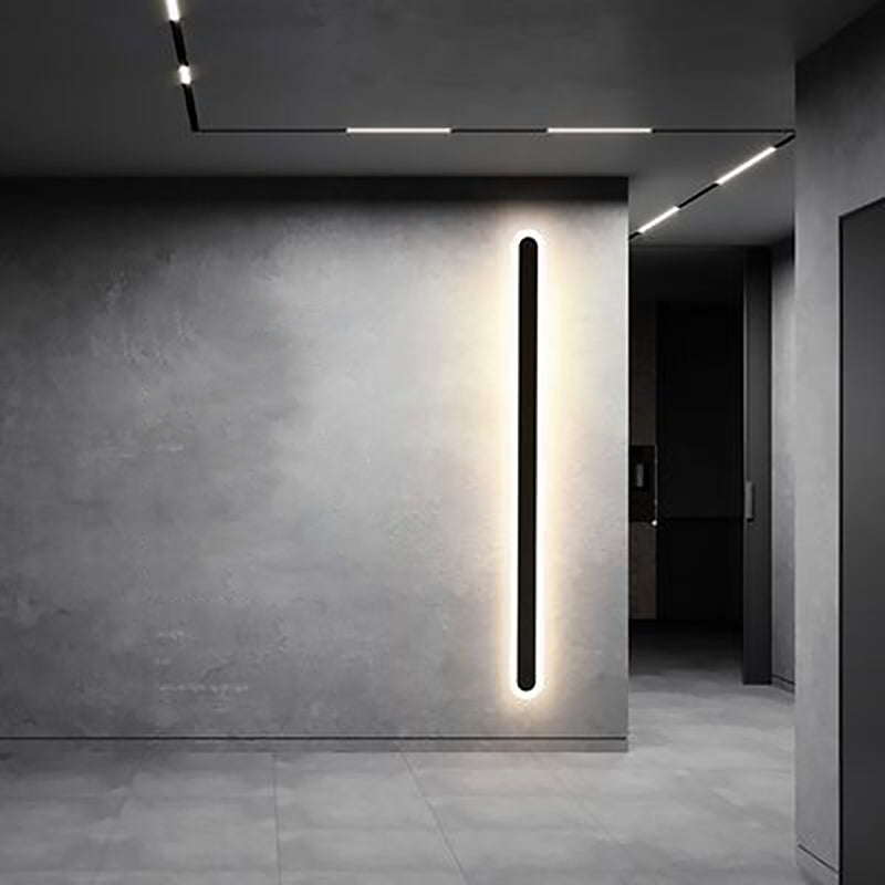 Strip Shaped Bedroom LED Wall Mounted Light Metal Simplicity Wall Sconce Lighting Clearhalo 'Cast Iron' 'Glass' 'Industrial' 'Modern wall lights' 'Modern' 'Tiffany' 'Traditional wall lights' 'Wall Lamps & Sconces' 'Wall Lights' Lighting' 2064363