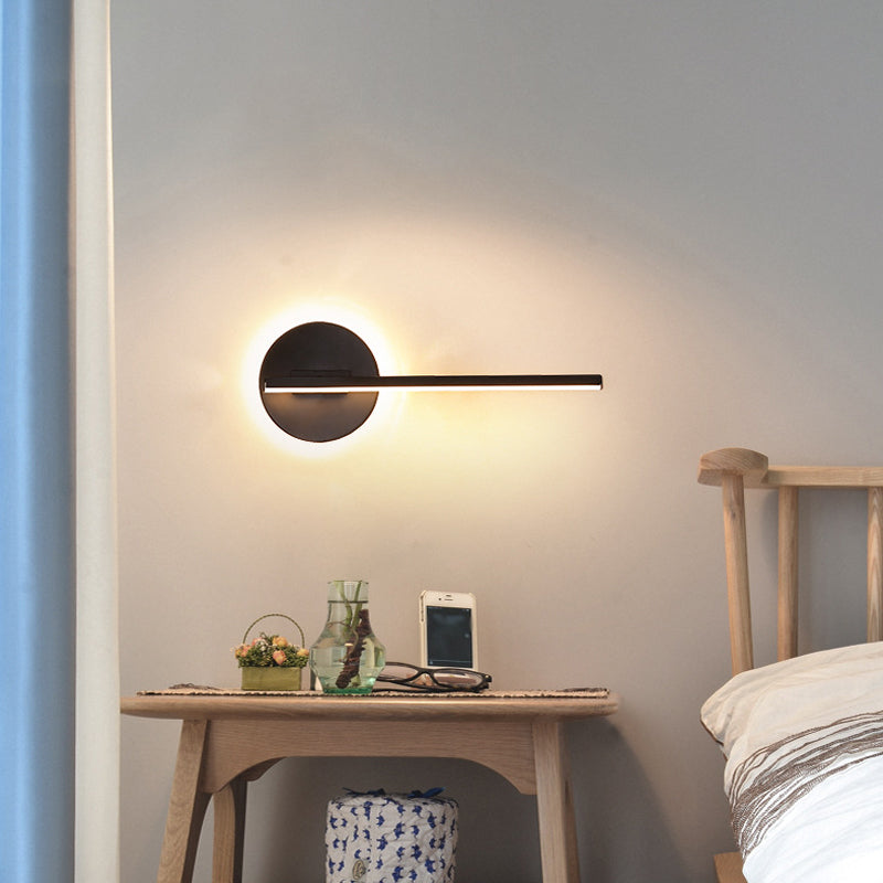 Simplicity Stick Shaped LED Wall Lighting Acrylic Living Room Sconce Light Fixture Black B Clearhalo 'Cast Iron' 'Glass' 'Industrial' 'Modern wall lights' 'Modern' 'Tiffany' 'Traditional wall lights' 'Wall Lamps & Sconces' 'Wall Lights' Lighting' 2064379