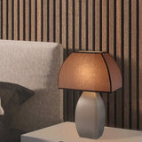 Black Mushroom Shaped Table Lamp Modern Single Fabric Night Light for Living Room Clearhalo 'Lamps' 'Table Lamps' Lighting' 2064471