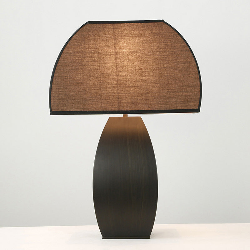 Black Mushroom Shaped Table Lamp Modern Single Fabric Night Light for Living Room Clearhalo 'Lamps' 'Table Lamps' Lighting' 2064472