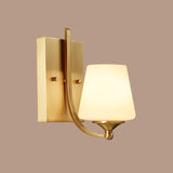 Metallic Candlestick Wall Sconce Minimalist 1 Head Wall Mounted Light in Gold for Entryway Clearhalo 'Cast Iron' 'Glass' 'Industrial' 'Modern wall lights' 'Modern' 'Tiffany' 'Traditional wall lights' 'Wall Lamps & Sconces' 'Wall Lights' Lighting' 2064538