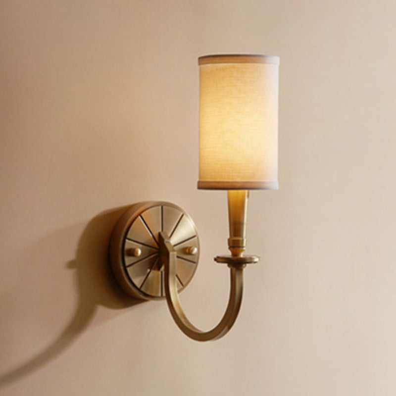 Metallic Candlestick Wall Sconce Minimalist 1 Head Wall Mounted Light in Gold for Entryway Gold G Clearhalo 'Cast Iron' 'Glass' 'Industrial' 'Modern wall lights' 'Modern' 'Tiffany' 'Traditional wall lights' 'Wall Lamps & Sconces' 'Wall Lights' Lighting' 2064545